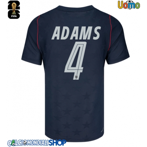 Maglie da calcio Stati Uniti Tyler Adams #4 Seconda Maglia Mondiali 2026  Manica Corta